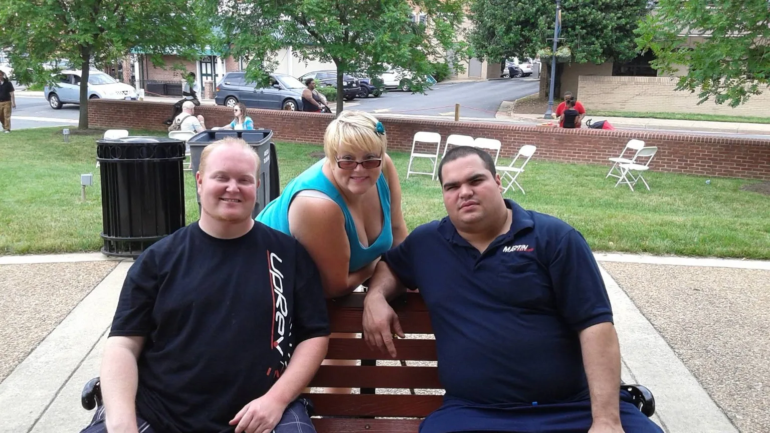 Lisa spending time with family outdoors